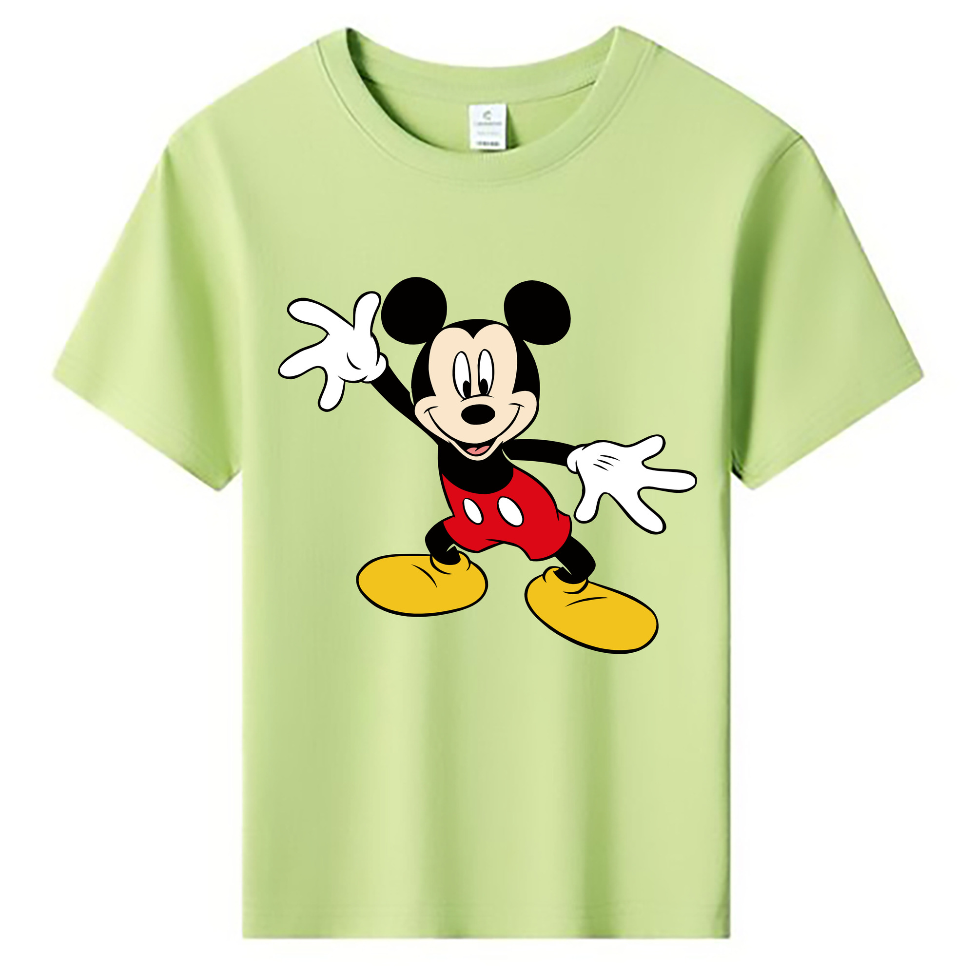 ミッキーマウス Mickey Mouse 綿100％キッズTシャツ（フロントプリント）